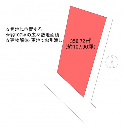 甲府市白井町、土地の間取り画像です