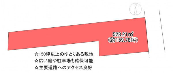 甲斐市西八幡、土地の間取り画像です