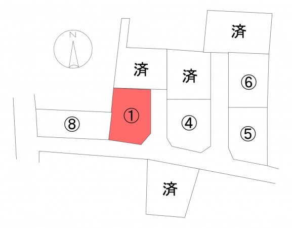 甲府市富竹、土地の間取り画像です