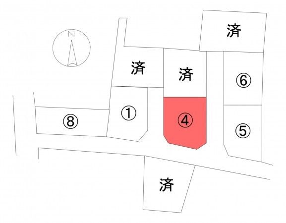 甲府市富竹、土地の間取り画像です