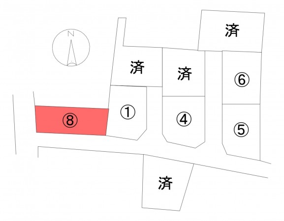 甲府市富竹、土地の間取り画像です