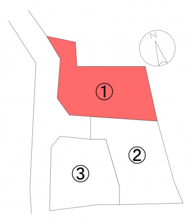 甲府市屋形、土地の間取り画像です