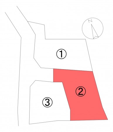 甲府市屋形、土地の間取り画像です