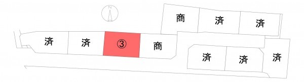 甲斐市竜王、土地の間取り画像です