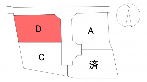 甲府市山宮町、土地の間取り画像です