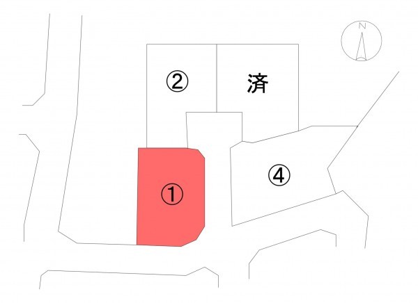 甲府市山宮町、土地の間取り画像です
