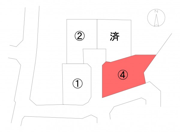甲府市山宮町、土地の間取り画像です
