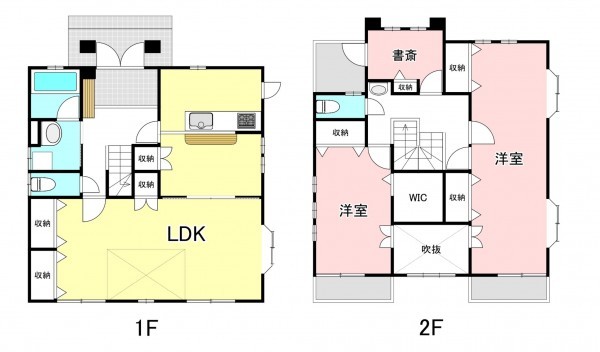 甲斐市篠原、中古一戸建ての間取り画像です