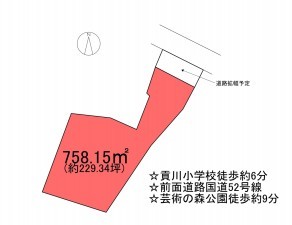 甲府市富竹、土地の間取り画像です