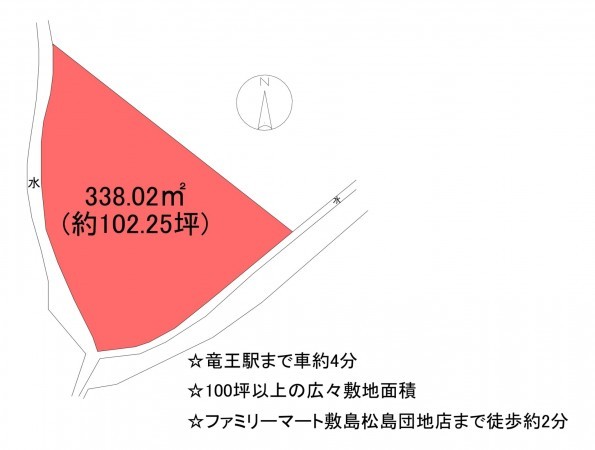 甲斐市中下条、土地の間取り画像です