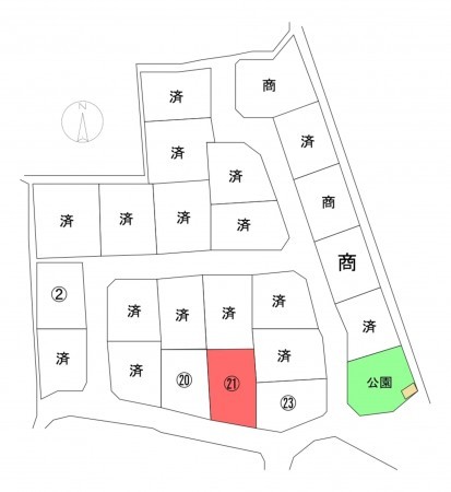 中巨摩郡昭和町紙漉阿原、土地の間取り画像です