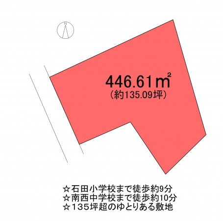 甲府市高畑、土地の間取り画像です