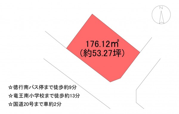 甲斐市富竹新田、土地の間取り画像です