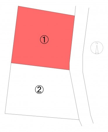 甲斐市中下条、土地の間取り画像です