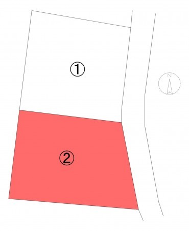 甲斐市中下条、土地の間取り画像です