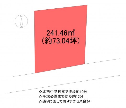 甲府市山宮町、土地の間取り画像です