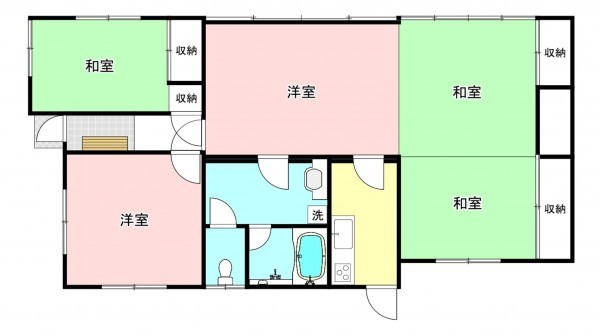 甲府市古府中町、中古一戸建ての間取り画像です
