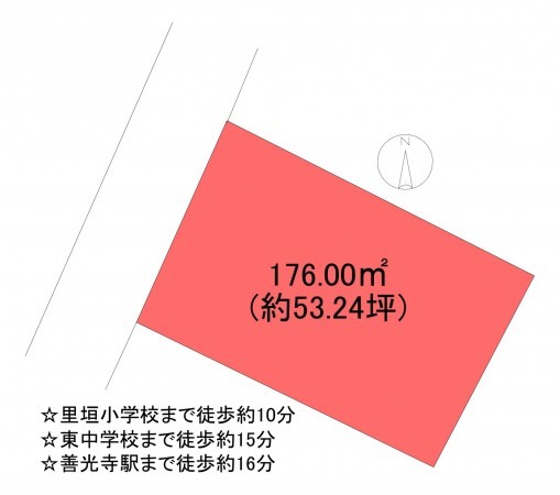 甲府市東光寺町、土地の間取り画像です