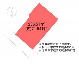 甲府市古府中町、土地の間取り画像です