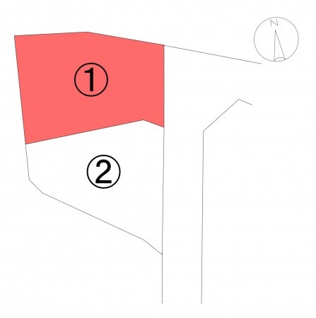 甲府市千塚、土地の間取り画像です