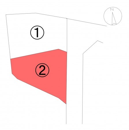 甲府市千塚、土地の間取り画像です
