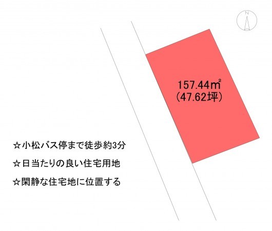 甲府市西田町、土地の間取り画像です