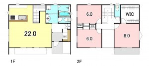甲府市池田、新築一戸建ての間取り画像です