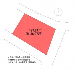 甲斐市万才、土地の間取り画像です