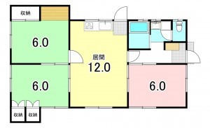 甲斐市竜王新町、中古一戸建ての間取り画像です