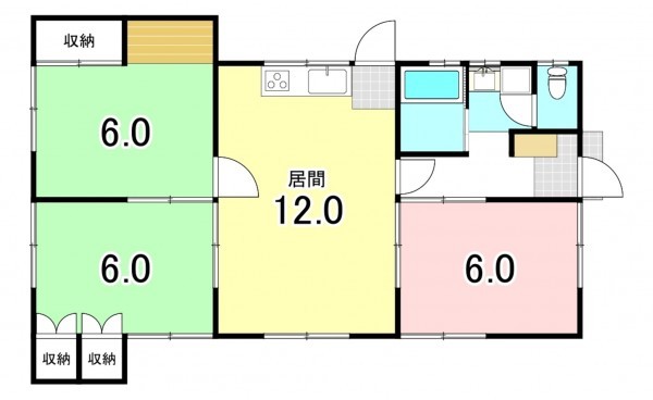甲斐市竜王新町、中古一戸建ての間取り画像です