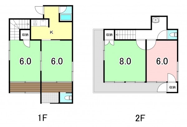 甲府市羽黒町、中古一戸建ての間取り画像です