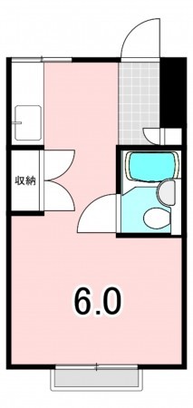 甲府市善光寺、マンションの間取り画像です