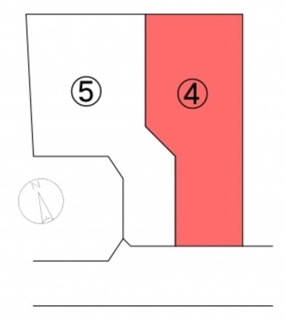 甲府市東光寺、土地の間取り画像です