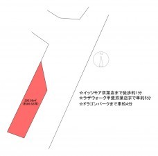 甲斐市龍地、土地の間取り画像です