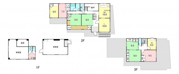 甲府市塩部、中古一戸建ての間取り画像です