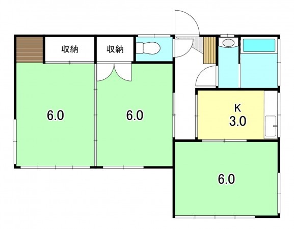 甲斐市万才、中古一戸建ての間取り画像です