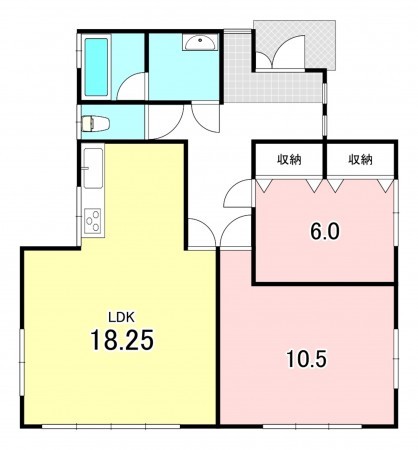 甲斐市竜王、中古一戸建ての間取り画像です