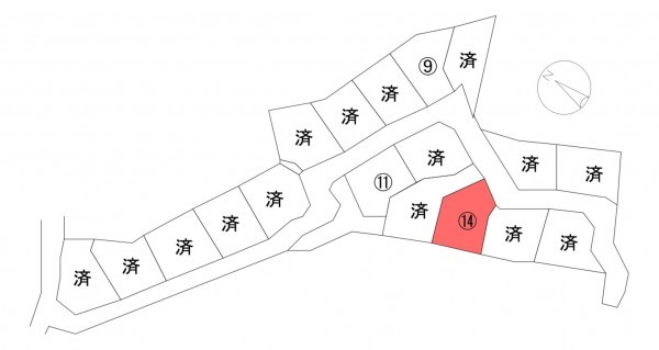 中巨摩郡昭和町西条、土地の間取り画像です