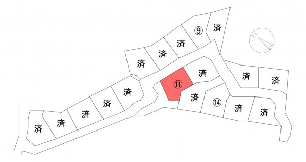 中巨摩郡昭和町西条、土地の間取り画像です