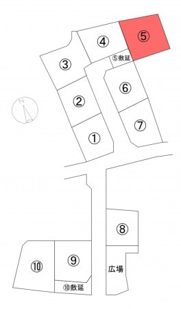 甲府市富竹、土地の間取り画像です