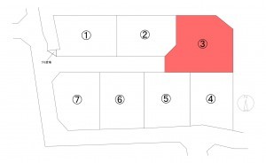 甲府市大里町、土地の間取り画像です