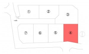 甲府市大里町、土地の間取り画像です