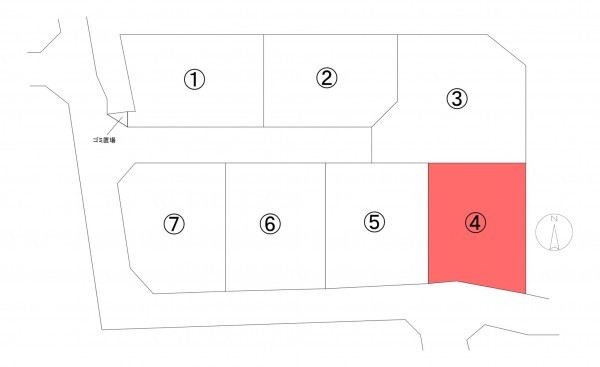 甲府市大里町、土地の間取り画像です