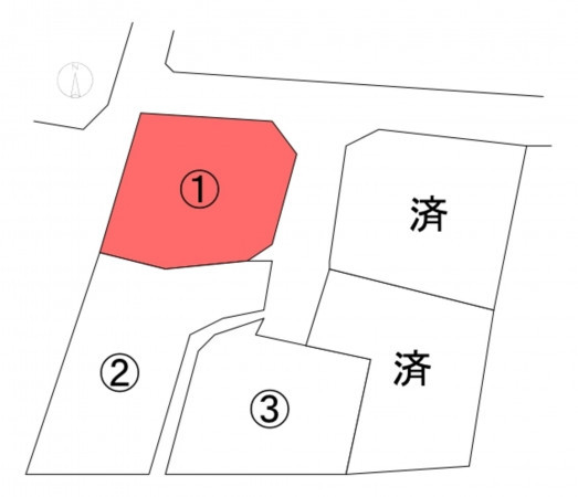 甲府市下曽根町、土地の間取り画像です