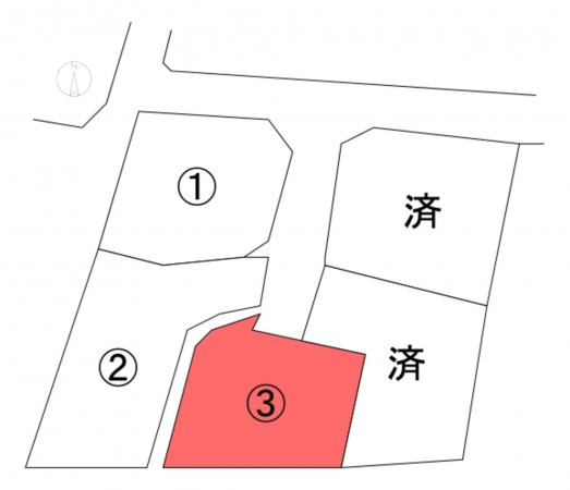 甲府市下曽根町、土地の間取り画像です