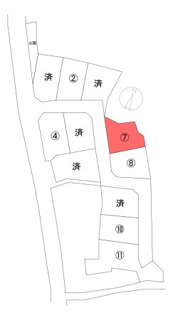 甲斐市宇津谷、土地の間取り画像です