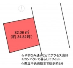 甲府市富士見、土地の間取り画像です
