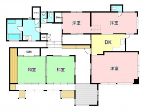 中巨摩郡昭和町西条、中古一戸建ての間取り画像です
