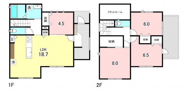 中央市下河東、新築一戸建ての間取り画像です