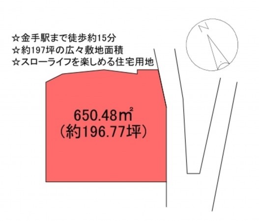 甲府市東光寺町、土地の間取り画像です